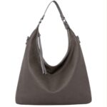 Bolso de Hombro Sintético tipo Hobo para Mujer con Cremalleras Largas y Bolsillo Trasero - Imagen 4