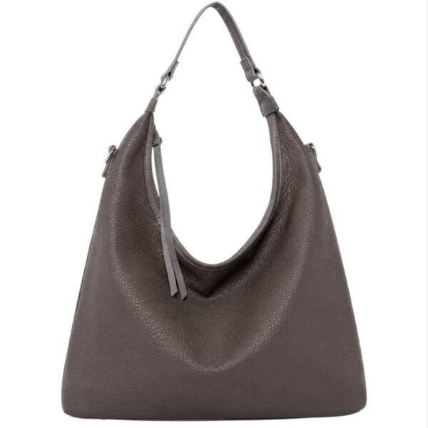 Bolso de Hombro Sintético tipo Hobo para Mujer con Cremalleras Largas y Bolsillo Trasero - Imagen 4