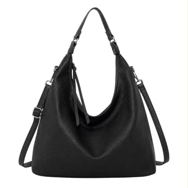 Bolso de Hombro Sintético tipo Hobo para Mujer con Cremalleras Largas y Bolsillo Trasero - Imagen 3