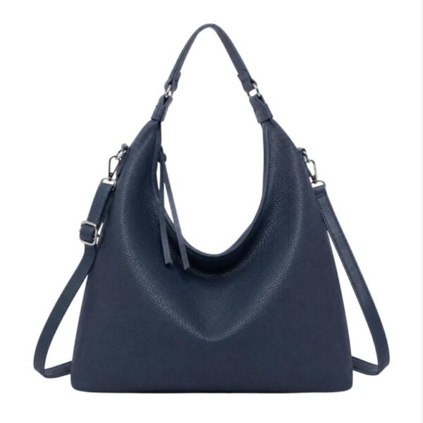 Bolso de Hombro Sintético tipo Hobo para Mujer con Cremalleras Largas y Bolsillo Trasero - Imagen 6