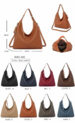 Bolso de Hombro Sintético tipo Hobo para Mujer con Cremalleras Largas y Bolsillo Trasero - Imagen 10
