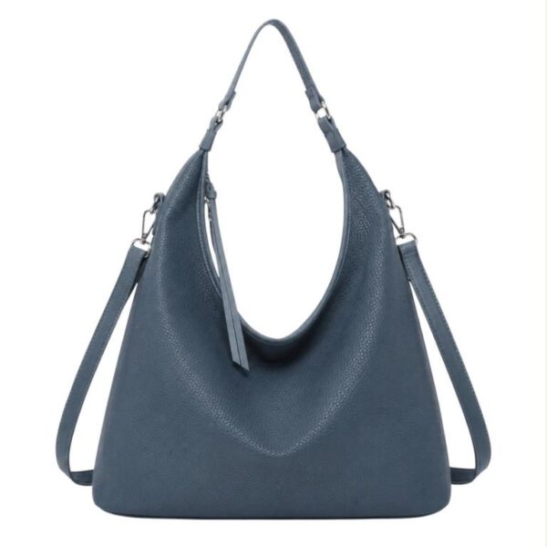 Bolso de Hombro Sintético tipo Hobo para Mujer con Cremalleras Largas y Bolsillo Trasero - Imagen 9