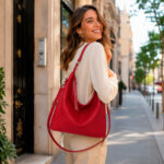 Bolso de Hombro Sintético tipo Hobo para Mujer con Cremalleras Largas y Bolsillo Trasero - Imagen 2