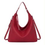 Bolso de Hombro Sintético tipo Hobo para Mujer con Cremalleras Largas y Bolsillo Trasero - Imagen 8