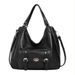 Bolso de Hombro Sintético Hobo con Solapa de Giro Frontal y Gran Capacidad para Mujer - Imagen 5