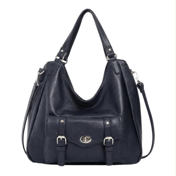 Bolso de Hombro Sintético Hobo con Solapa de Giro Frontal y Gran Capacidad para Mujer - Imagen 6