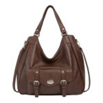 Bolso de Hombro Sintético Hobo con Solapa de Giro Frontal y Gran Capacidad para Mujer - Imagen 2