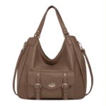 Bolso de Hombro Sintético Hobo con Solapa de Giro Frontal y Gran Capacidad para Mujer - Imagen 4