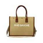 Amplio Bolso Canvas tipo Tote con 2 Asas y Bolsillos Interiores para Mujer