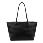 Bolso de Hombro Sintético Grande para Mujer con Diseño Trenzado, Tira Bandolera y Cremallera - Imagen 4