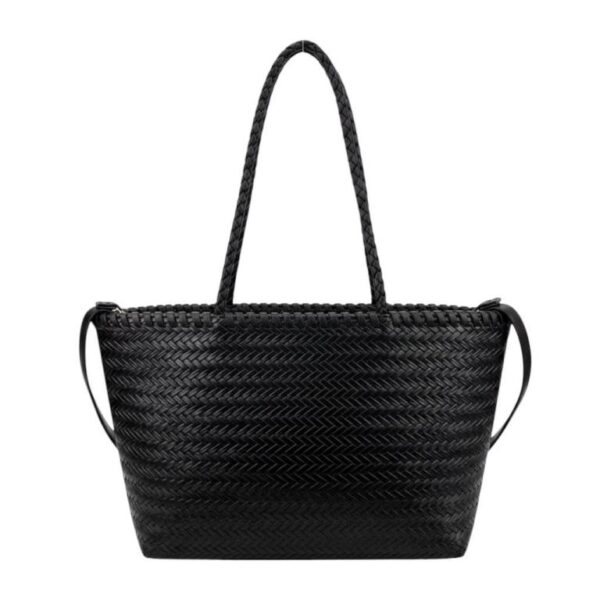Bolso de Hombro Sintético Grande para Mujer con Diseño Trenzado, Tira Bandolera y Cremallera - Imagen 3
