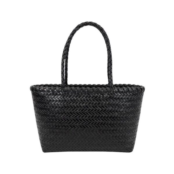 Bolso de Mano Sintético Pequeño para Mujer con Diseño Trenzado, Tira Bandolera y Cremallera - Imagen 9