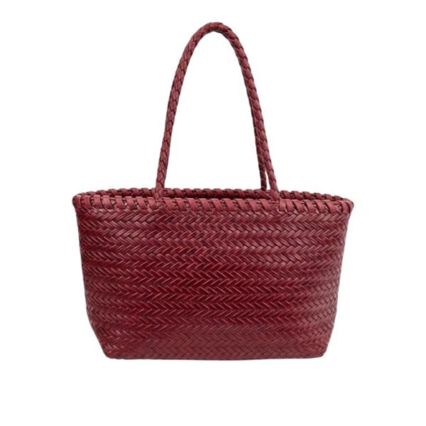 Bolso de Mano Sintético Pequeño para Mujer con Diseño Trenzado, Tira Bandolera y Cremallera - Imagen 4