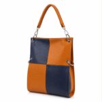 Amplio Bolso de Mano Sintético con Diseño de Cuadrados y Bolsillo Trasero Vertical para Mujer - Imagen 13