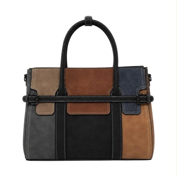 Bolso de Mano Sintético tipo Maletín con Diseño Multicolor y Frontal Decorativo Mujer - Imagen 3