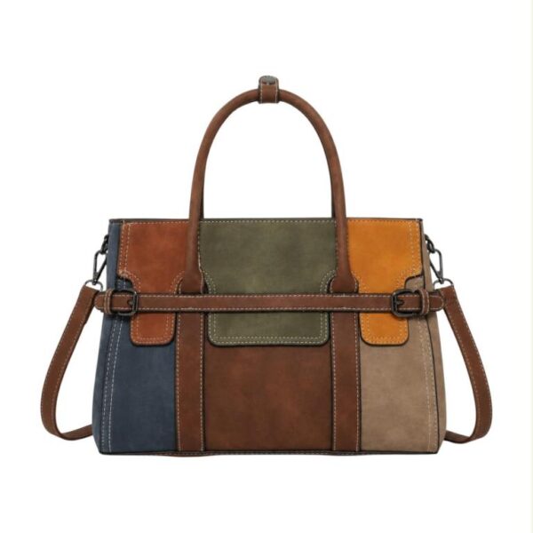 Bolso de Mano Sintético tipo Maletín con Diseño Multicolor y Frontal Decorativo Mujer - Imagen 4