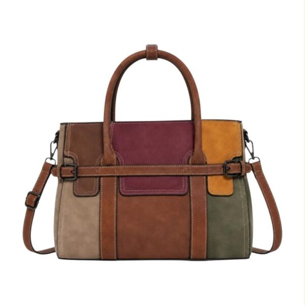 Bolso de Mano Sintético tipo Maletín con Diseño Multicolor y Frontal Decorativo Mujer - Imagen 5
