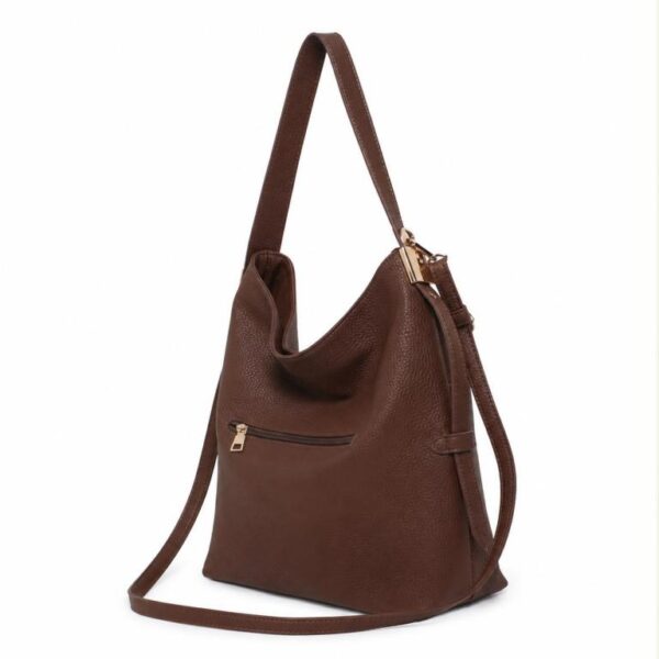 Bolso de Hombro Sintético tipo Hobo con Lateral Decorativo y Bolsillo Trasero para Mujer - Imagen 11