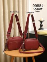 Juego 2 Bolsos Bandolera Maxfly de Mujer con Flecos Decorativos en la Cremallera y Gran Calidad - Imagen 3