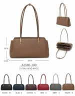 Bolso de Hombro Sintético tipo Bowling con Cremallera y 3 Compartimentos Internos para Mujer - Imagen 8