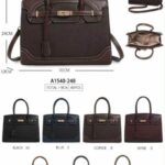 Bolso de Mano Sintético tipo Maletín con  Frontal Decorativo y Diseño Elegante de Mujer