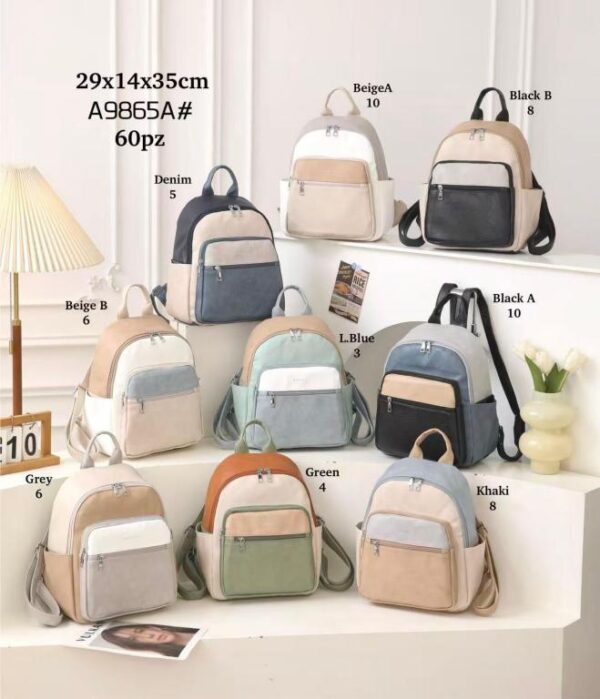 Mochila Sintética Multicolor Maxfly para Mujer con Múltiples Bolsillos Exteriores - Imagen 2
