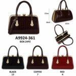 Bolso Sintético Premium de Gran Calidad con Estampado Croco y Cierre de Click con Pedrería - Imagen 4