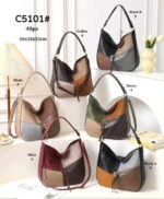 Amplio Bolso de Hombro Sintético Multicolor tipo Hobo con Bolsillos Exteriores para Mujer - Imagen 2