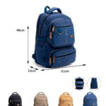 Mochila Sintética de Hombre con Gran Capacidad y 4 Bolsillos Frontales con Cremallera