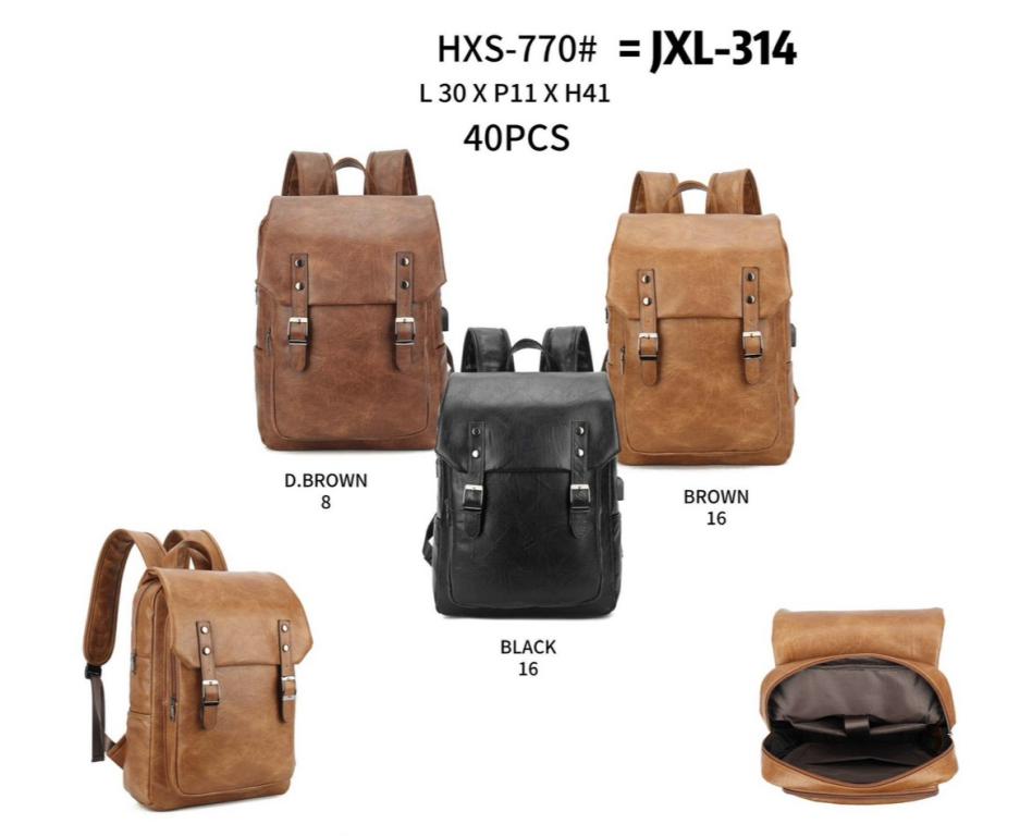 CGCAHXS-770-All Mochila Sintética de Hombre con Gran Capacidad, Solapa y Bolsillo con Velcro para Portátil - Imagen 1