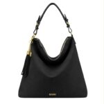 Amplo Bolso de Hombro Sintético Hobo de Mujer Coveri Collection con Asa Ajustable y Bolsillo Trasero - Imagen 5