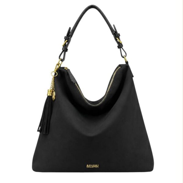 Amplo Bolso de Hombro Sintético Hobo de Mujer Coveri Collection con Asa Ajustable y Bolsillo Trasero - Imagen 5