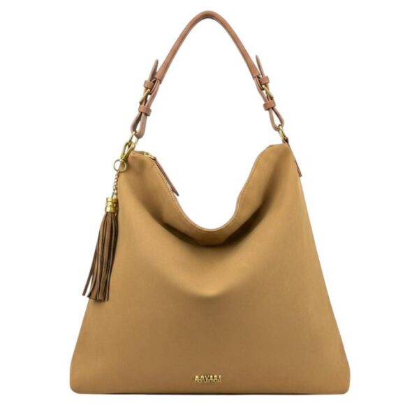 Amplo Bolso de Hombro Sintético Hobo de Mujer Coveri Collection con Asa Ajustable y Bolsillo Trasero - Imagen 3
