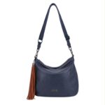 Bolso de Hombro Sintético Coveri Collection con Cremallera Inferior Decorativa y Flecos - Imagen 5