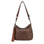 Bolso de Hombro Sintético Coveri Collection con Cremallera Inferior Decorativa y Flecos - Imagen 12