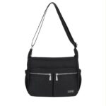 Bolso de Hombro en Tela Nylon Coveri Collection con 6 Bolsillos Exteriores y Cremallera Mujer - Imagen 3