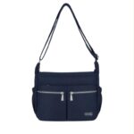 Bolso de Hombro en Tela Nylon Coveri Collection con 6 Bolsillos Exteriores y Cremallera Mujer - Imagen 4