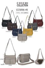 Bolso de Hombro en Tela Nylon Coveri Collection con 6 Bolsillos Exteriores y Cremallera Mujer - Imagen 8