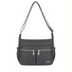 Bolso de Hombro en Tela Nylon Coveri Collection con 6 Bolsillos Exteriores y Cremallera Mujer - Imagen 7