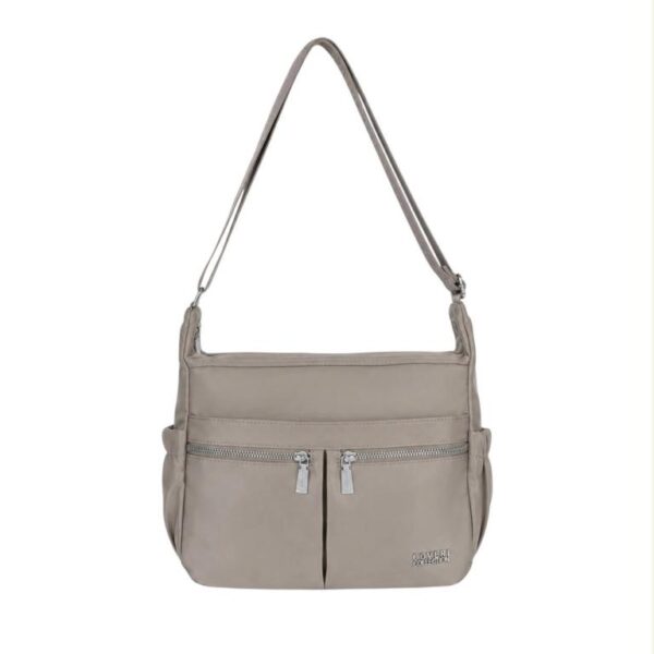 Bolso de Hombro en Tela Nylon Coveri Collection con 6 Bolsillos Exteriores y Cremallera Mujer - Imagen 2