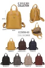 Mochila en Tela Nylon Coveri Collection con 4 Bolsillos Exteriores y Gran Capacidad Mujer - Imagen 9