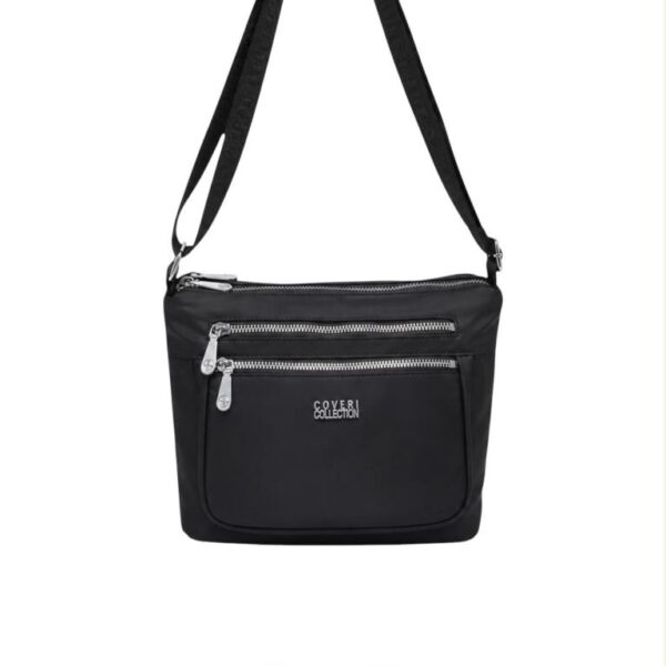 Bolso de Hombro Nylon Coveri Collection con 5 Bolsillos con Cremallera para Mujer - Imagen 4