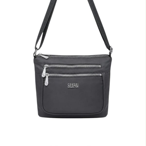 Bolso de Hombro Nylon Coveri Collection con 5 Bolsillos con Cremallera para Mujer - Imagen 7
