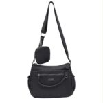 Bolso Bandolera de Mujer en Tela Nylon Coveri Collection con 6 Compartimentos y Monedero Extra - Imagen 5