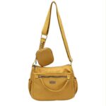 Bolso Bandolera de Mujer en Tela Nylon Coveri Collection con 6 Compartimentos y Monedero Extra - Imagen 6