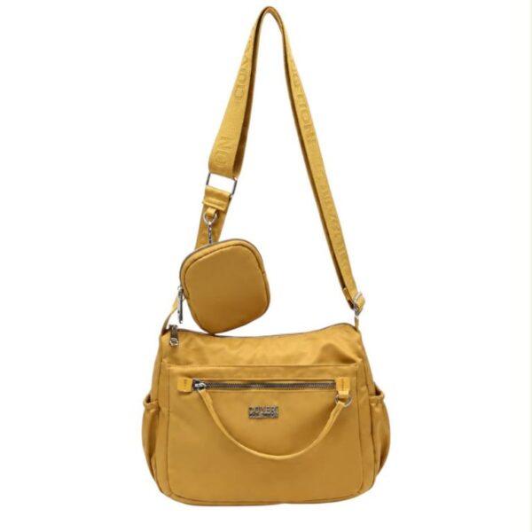 Bolso Bandolera de Mujer en Tela Nylon Coveri Collection con 6 Compartimentos y Monedero Extra - Imagen 6