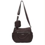 Bolso Bandolera de Mujer en Tela Nylon Coveri Collection con 6 Compartimentos y Monedero Extra - Imagen 7