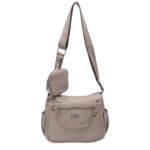 Bolso Bandolera de Mujer en Tela Nylon Coveri Collection con 6 Compartimentos y Monedero Extra - Imagen 8