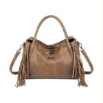 Bolso de Mano Sintético Coveri Collection con Tachuelas, Flecos y Botones en la Cremallera - Imagen 6