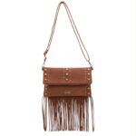 Bolso Bandolera Sintético Coveri Collection con Flecos, Piedras Frontales y Bolsillo Trasero Mujer - Imagen 3